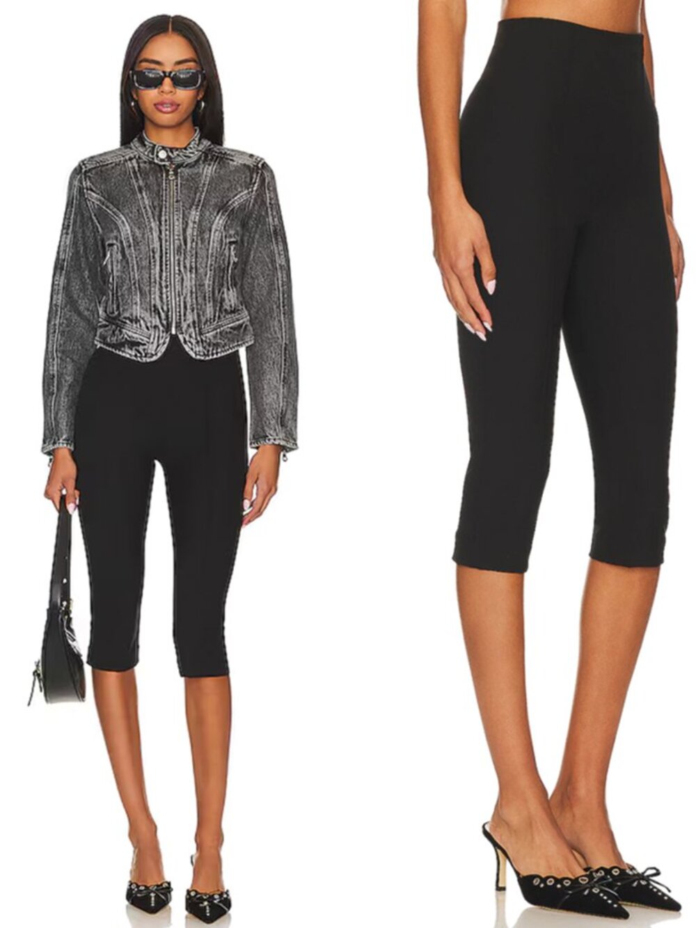 Lovers and Friends Cindy Cropped Capri Pant in Black - Size XS